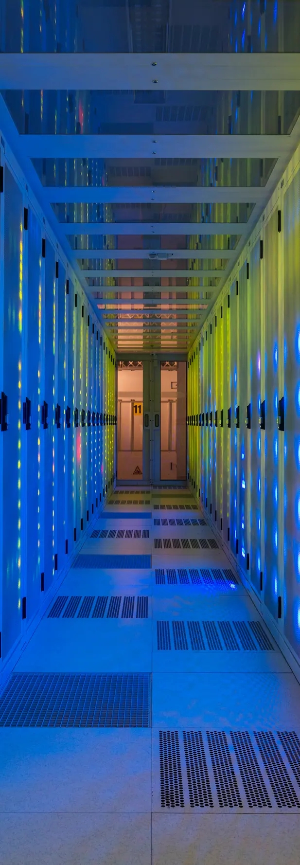 green and blue data centre