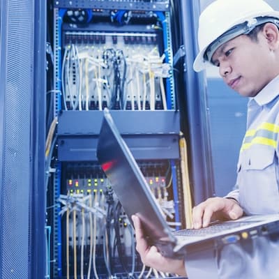 technician doing maintenance